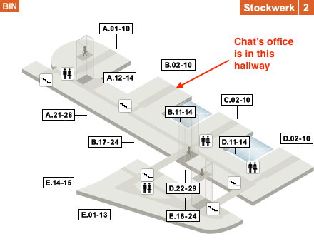 Floor plan for Chat's office